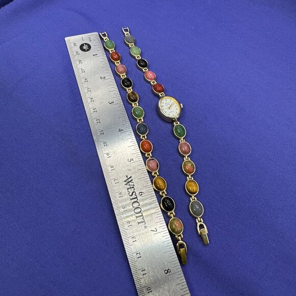 VTG Marcel Drucker Signature Scarab Quartz Watch w/ Matching Bracelet.